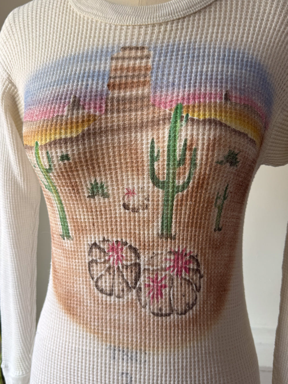 70s Air Brushed Thermal Top / S-M