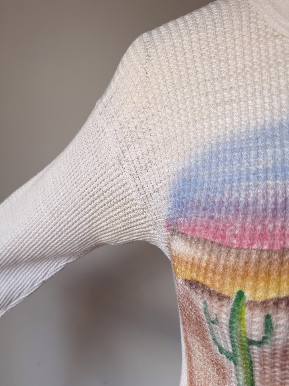 70s Air Brushed Thermal Top / S-M