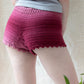 70s Raspberry Ombre Crochet Shorts / XS-S