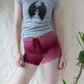 70s Raspberry Ombre Crochet Shorts / XS-S