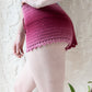70s Raspberry Ombre Crochet Shorts / XS-S