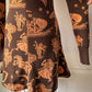70s Novelty People Knit Dress / S