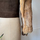 70s Brown Rabbit Fur & Suede Leather Crop Jacket / XS-S