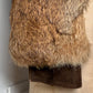 70s Brown Rabbit Fur & Suede Leather Crop Jacket / XS-S
