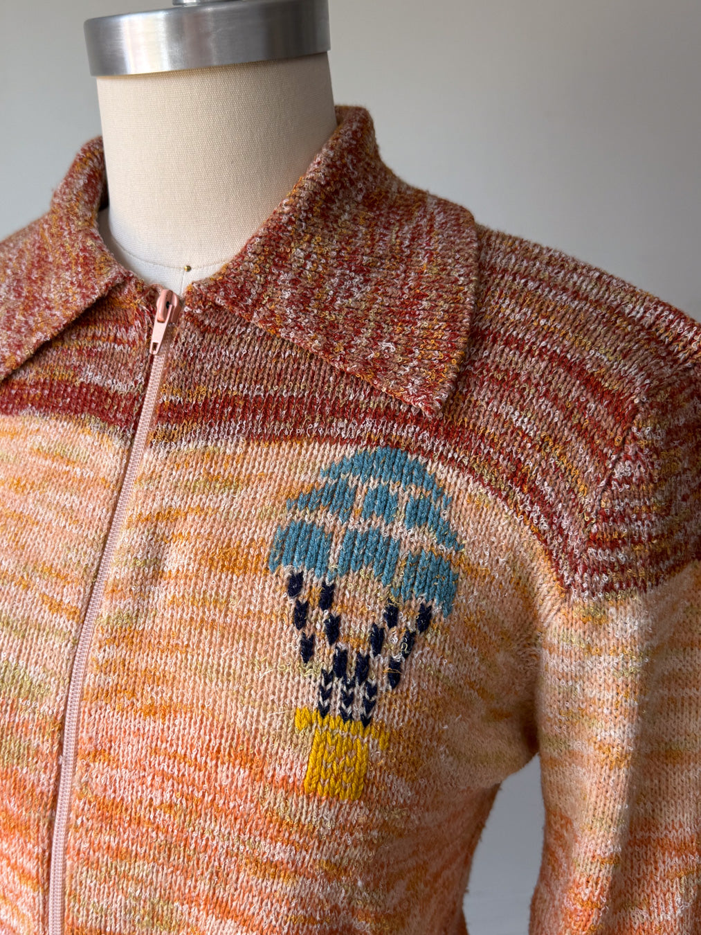 70s Novelty Hot Air Balloon Sweater / S