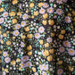 70s Dark Floral Dress / S