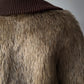 70s Cropped Faux Fur Bomber Jacket / S
