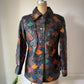 70s Fishscale Patchwork Leather Jacket / S-M