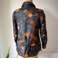 70s Fishscale Patchwork Leather Jacket / S-M