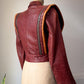 70s Futuristic Cropped Brick Red Leather Jacket / XS-S
