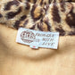70s Leopard Print Faux Fur Cropped Jacket / S-M