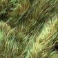 70s Shaggy Green Mohair V-Neck Sweater / S-M