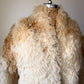 70s Natural Curly Mongolian Lamb Fur Jacket / S