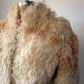 70s Natural Curly Mongolian Lamb Fur Jacket / S