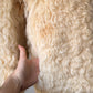 70s Natural Curly Mongolian Lamb Fur Jacket / S