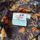 70s Jungle Cat Novelty Print Cropped Tie Top / S