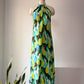 70s Neon Tulips Halter Dress / S-M