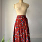 70s Novelty Balloon Print Midi Wrap Skirt / S-M