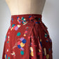 70s Novelty Balloon Print Midi Wrap Skirt / S-M