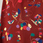70s Novelty Balloon Print Midi Wrap Skirt / S-M