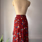70s Novelty Balloon Print Midi Wrap Skirt / S-M