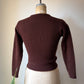 70s Novelty Basketball Knit Crop Sweater / XS-S