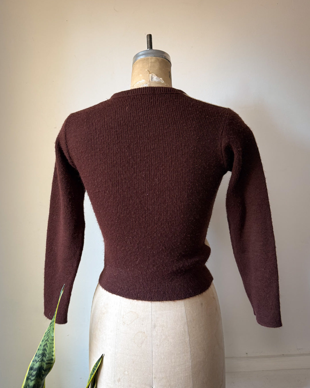 70s Novelty Basketball Knit Crop Sweater / XS-S