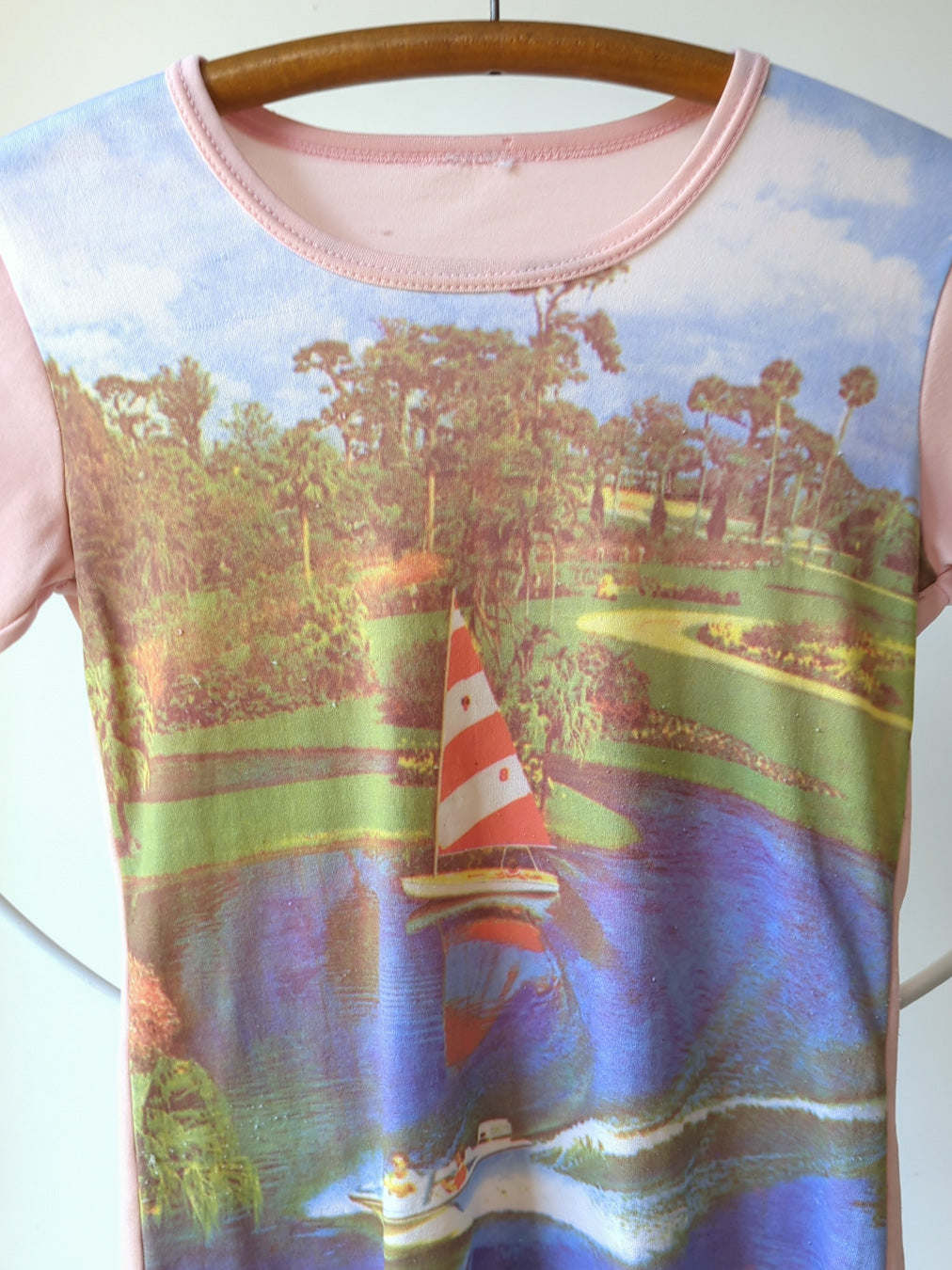70s Sailboat Photo Print Tee / S