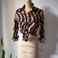 70s Pop Art Faces Novelty Print Shirt / XL