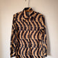 70s Pop Art Faces Novelty Print Shirt / XL