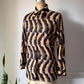 70s Pop Art Faces Novelty Print Shirt / XL