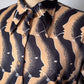 70s Pop Art Faces Novelty Print Shirt / XL
