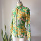70s Botanical Fruit Shirt / M
