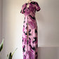 70s Novelty Nude Ladies Maxi Dress / XS-S
