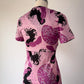 70s Novelty Nude Ladies Maxi Dress / XS-S