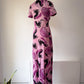 70s Novelty Nude Ladies Maxi Dress / XS-S