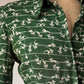 70s Football Field Novelty Print Dress / S