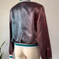 70s Faded Satin Bomber Jacket / M