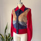 70s Patchwork Suede Sweater Jacket / S