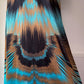 70s Optical Print Maxi Dress / S