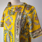 60s Printed Silk Dress Panel Jumpsuit / M