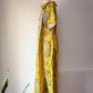 60s Printed Silk Dress Panel Jumpsuit / M