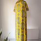 60s Printed Silk Dress Panel Jumpsuit / M