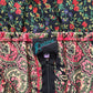 70s Floral Cotton Mixed Print Off-Shoulder Peasant Maxi Dress / M