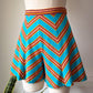 70s Chevron Flutter Shorts / S