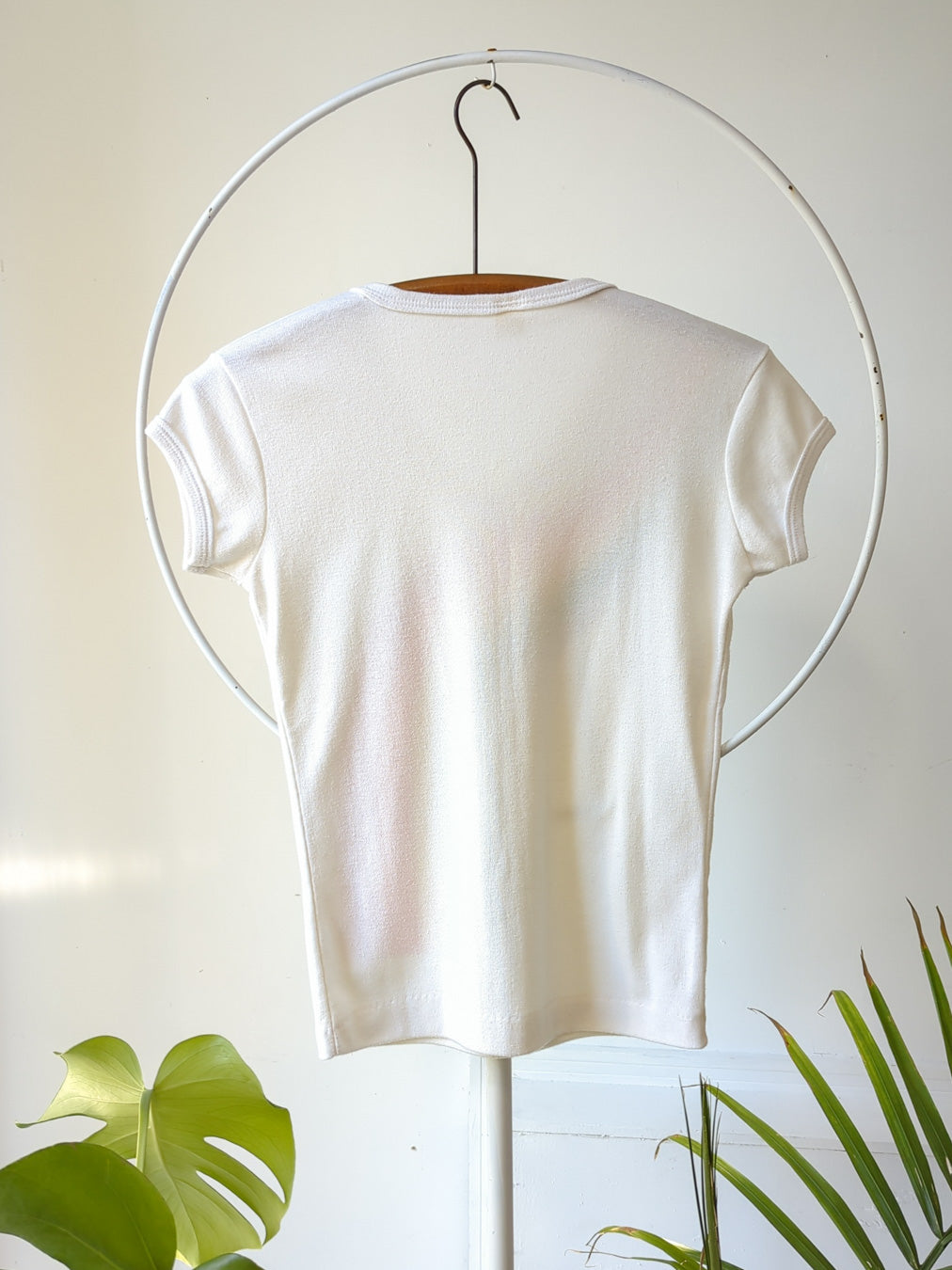 70s Deadstock Rainbow Glitter Tee / S
