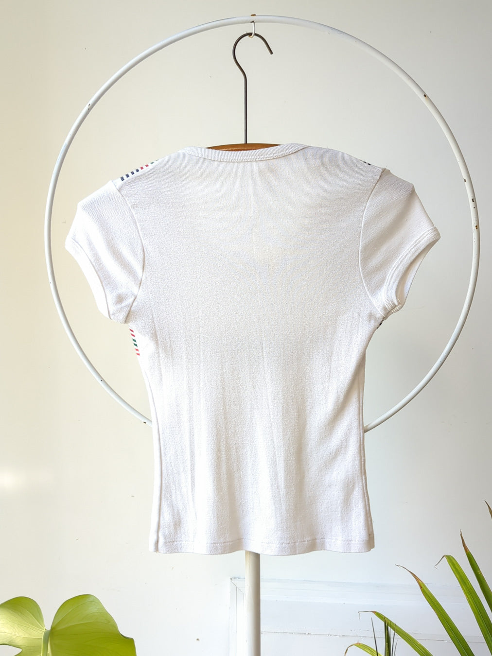 70s French Cut Striped Tee / XS-S