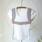 70s French Cut Striped Tee / XS-S