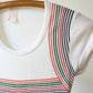 70s French Cut Striped Tee / XS-S