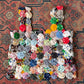 70s Yo-yo Quilt Textile Crop Top